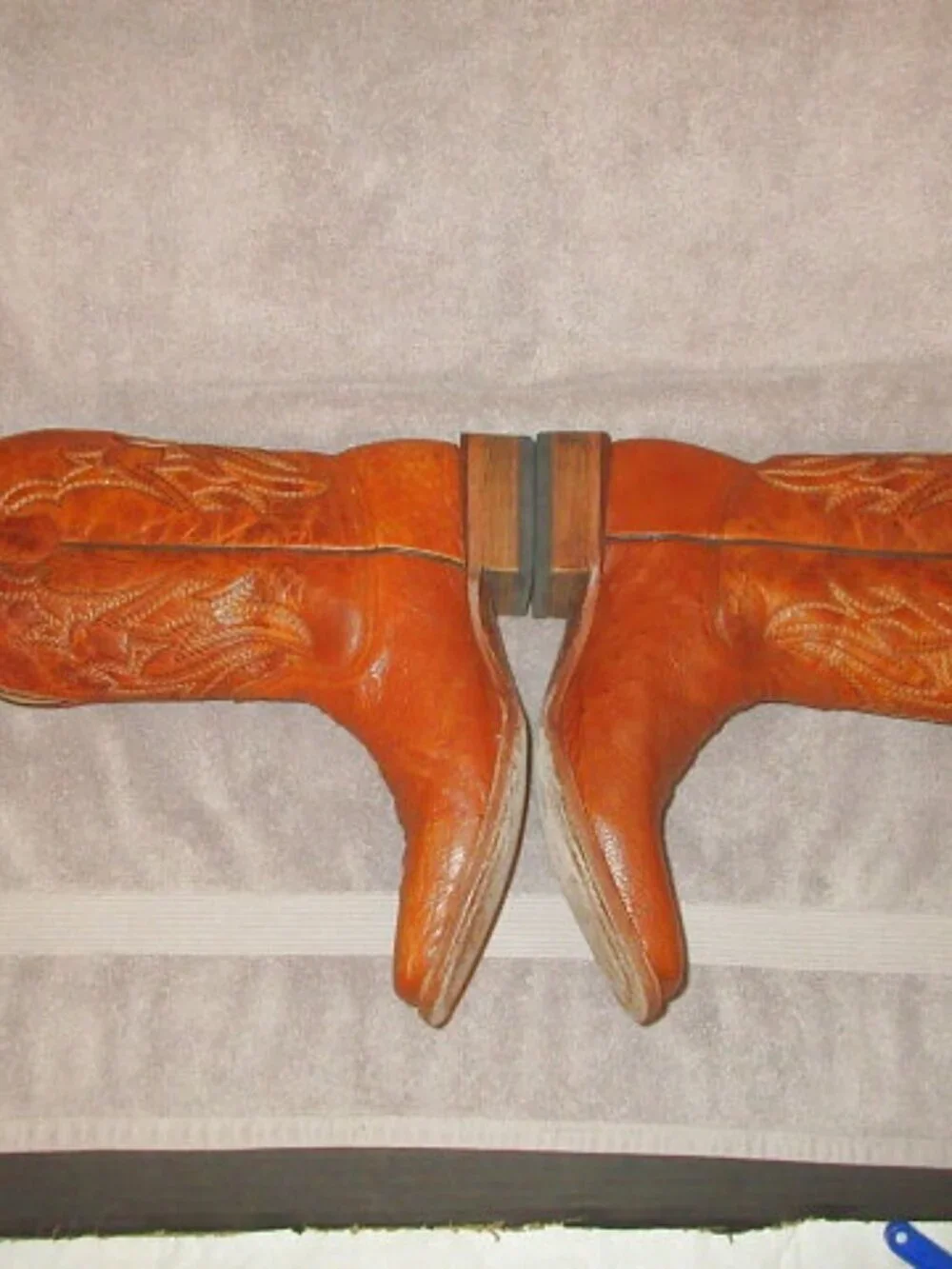 Circle G Mens Exotic Leather Cowboy Boots Size 9.5D Smooth Ostrich Botas Western